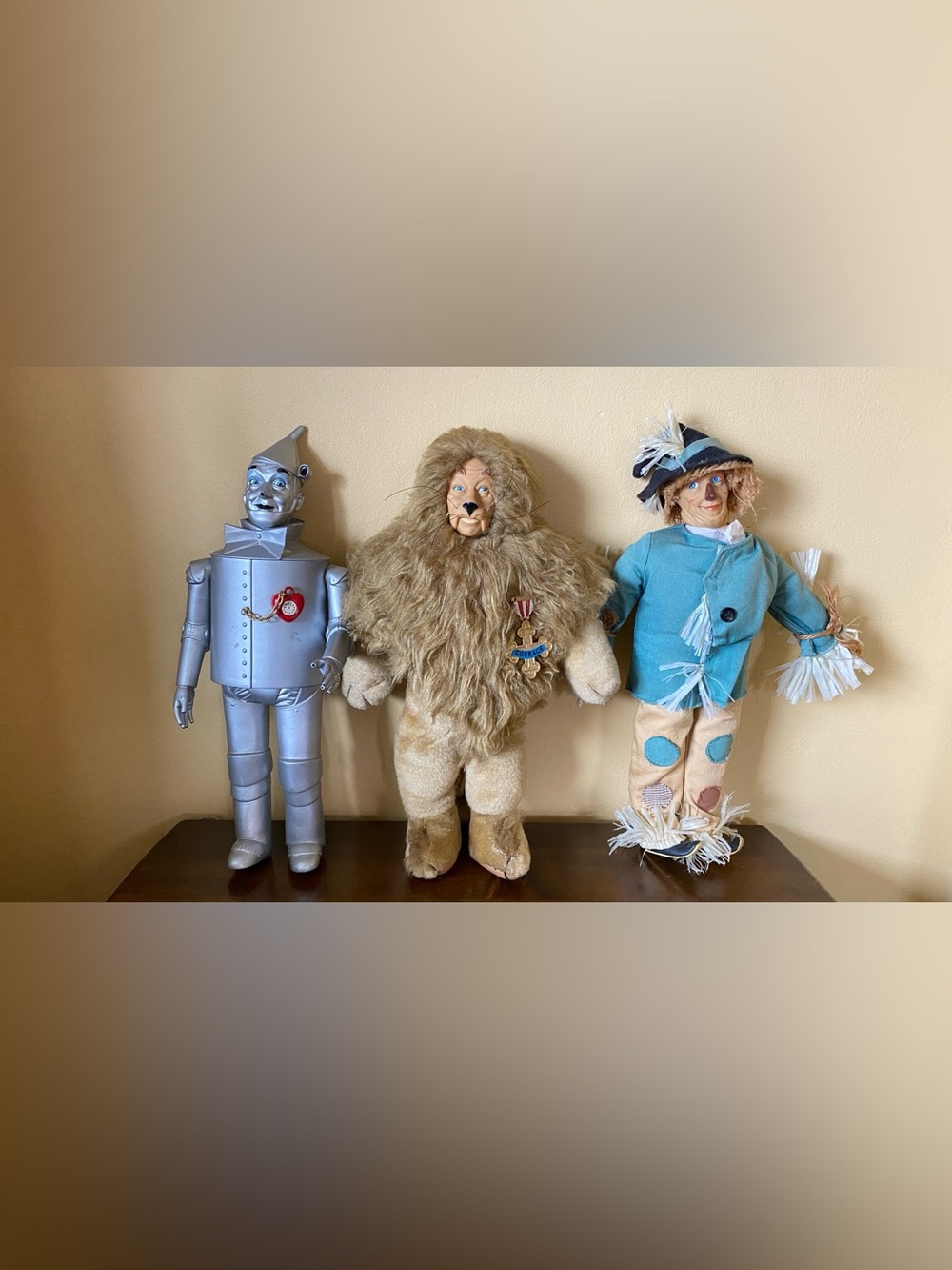 Vintage Presents Wizard of Oz Collectible Dolls 1897- Lion, Tin Man, Scarecrow